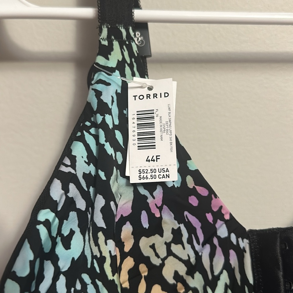Torrid dream wireless back smoothing bra rainbow leopard 44F lightly lined - Picture 7 of 7